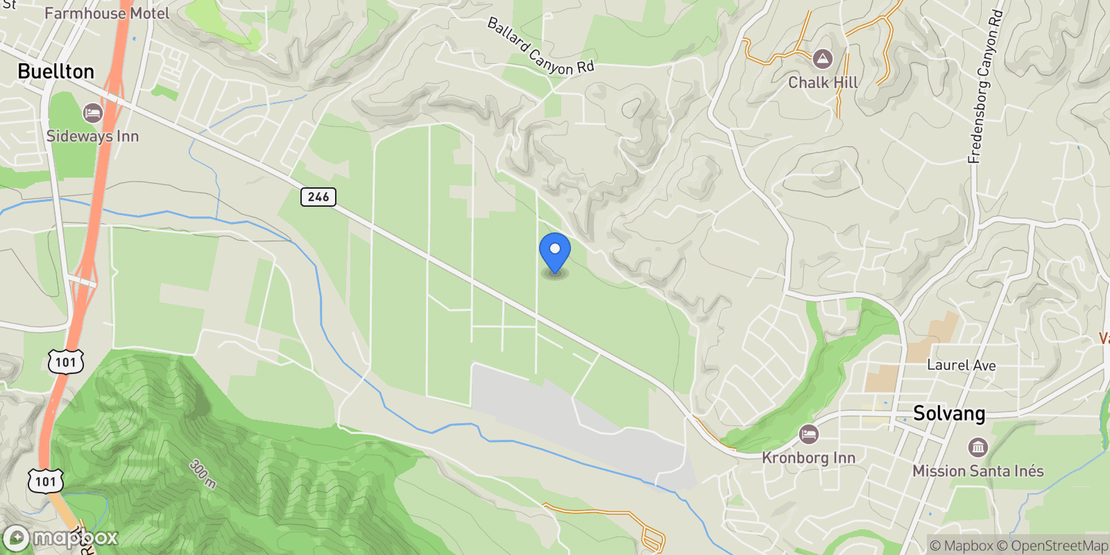 Map showing 959 E Hwy 246, Solvang, CA 93463, Solvang, California, United States.