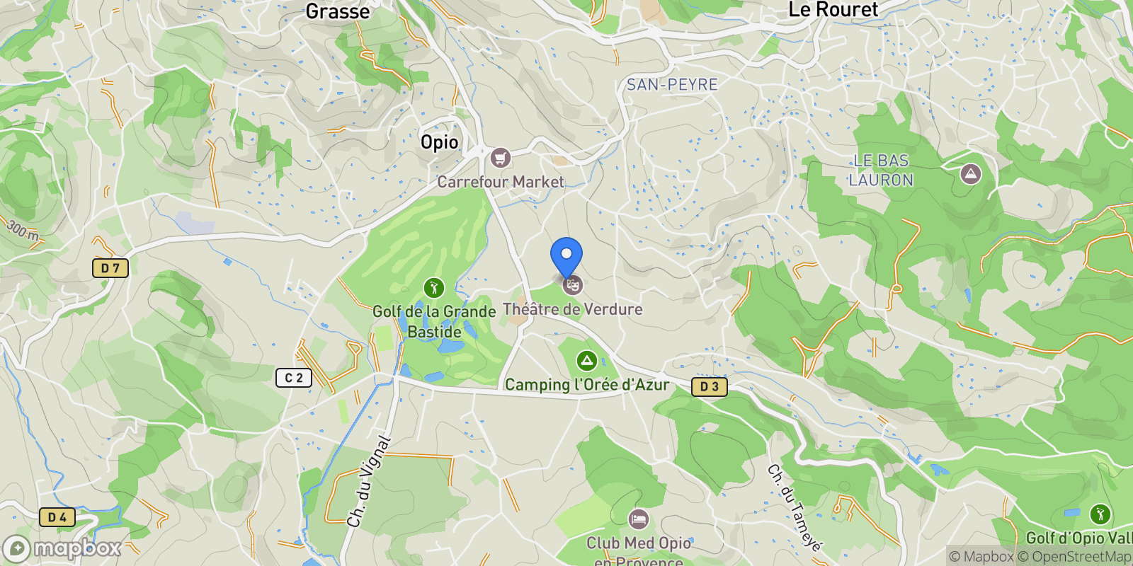 Map showing Opio, Provence-Alpes-Côte d'Azur, France.