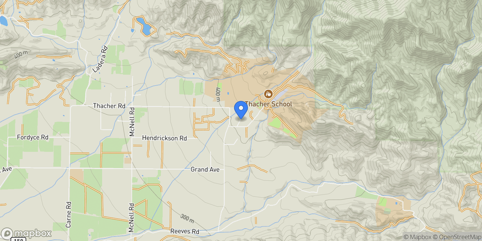 Map showing 1310 Mcandrew Road, Ojai, CA 93023, Ojai, California, United States.