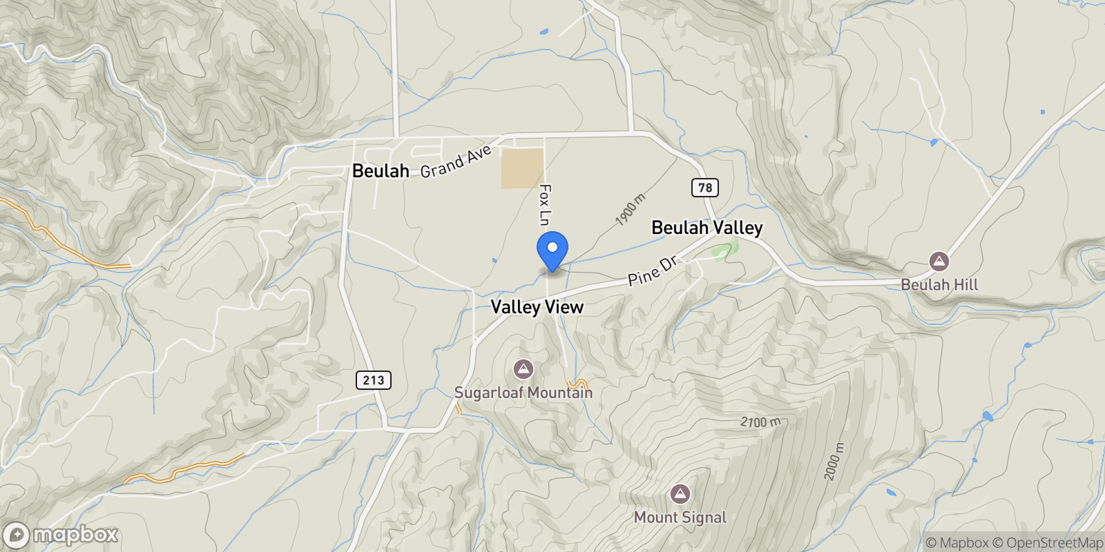 Map showing 8695 Pine Dr, Beulah, CO 81023, Beulah Valley, Colorado, United States.