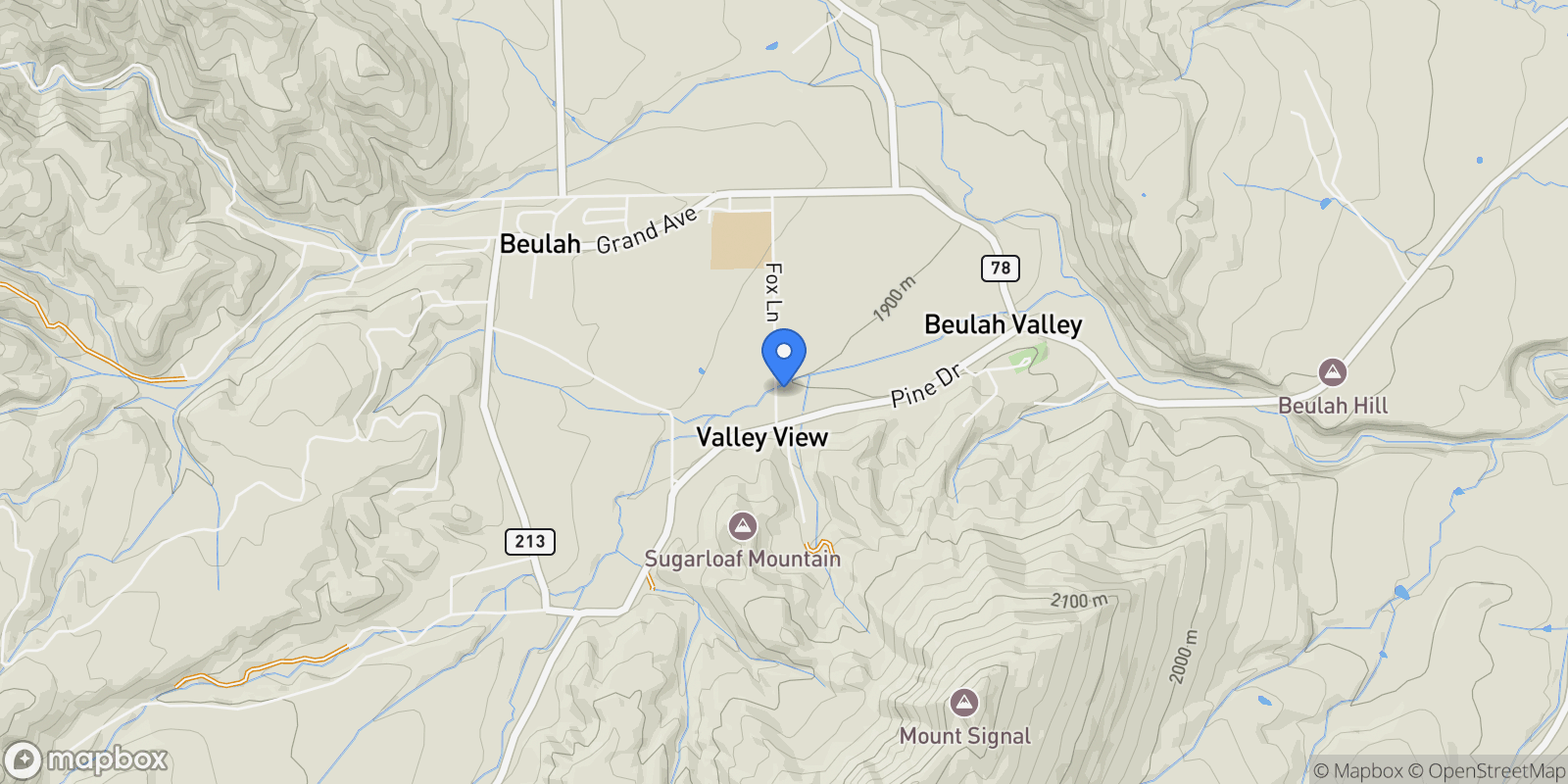 Map showing 8695 Pine Drive, Beulah, CO 81023, Beulah Valley, Colorado, United States.