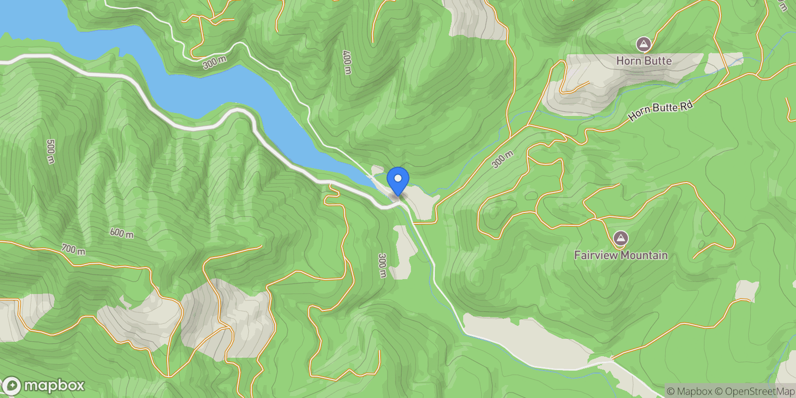 Map showing 83015 PENINSULA RD, Fall Creek, Oregon, United States.