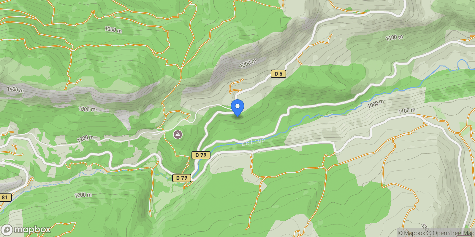 Map showing Andon, Provence-Alpes-Côte d'Azur, France.