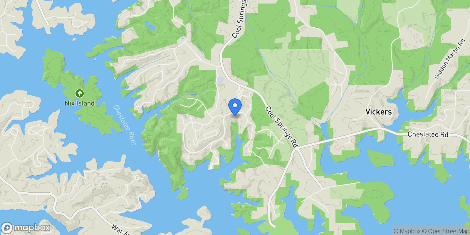 Map showing Gainesville, Georgia, United States.