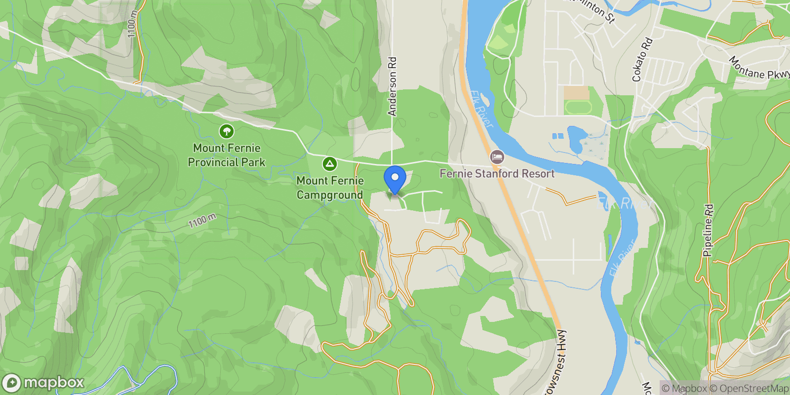 Map showing 4 SUNSET LANE, The Cedars, Fernie, British Columbia, Canada.