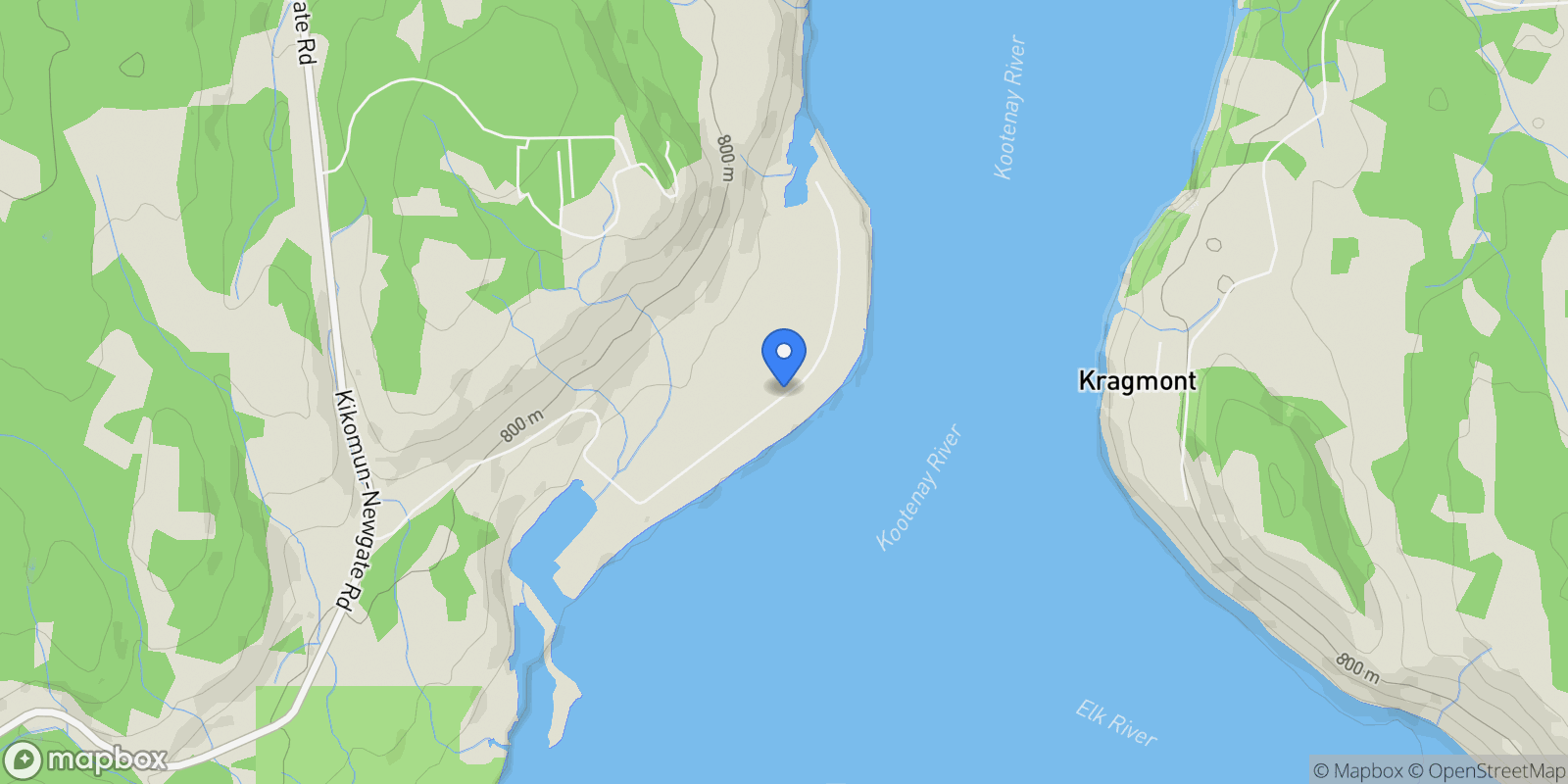 Map showing 1663 Koocanusa Lake Drive, East Kootenay B, British Columbia, Canada.