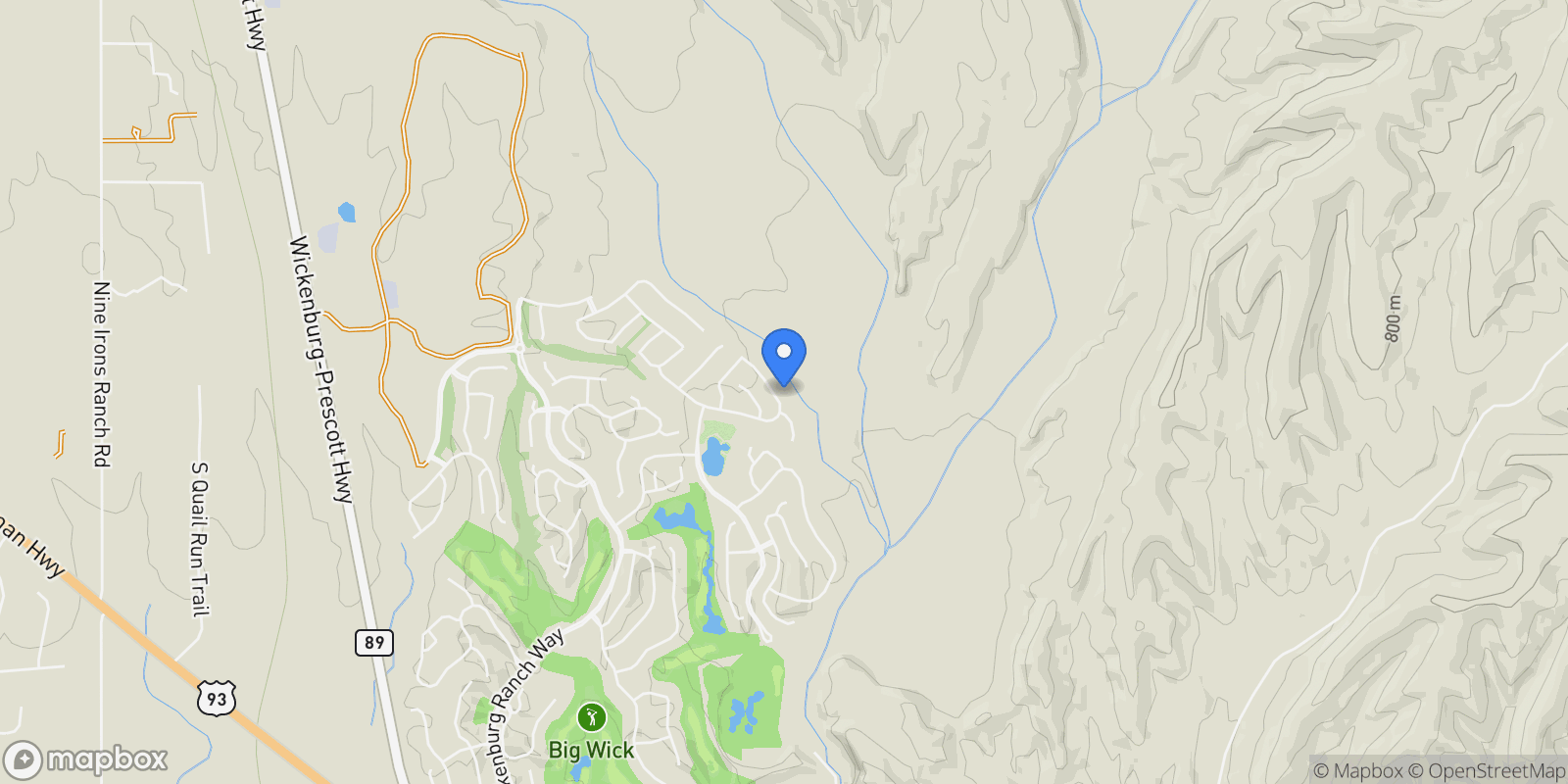 Map showing 4519 Jackpot Road, Wickenburg, Arizona, United States.
