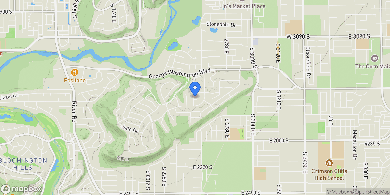 Map showing 2513 SANDATLAS, St. George, Utah, United States.