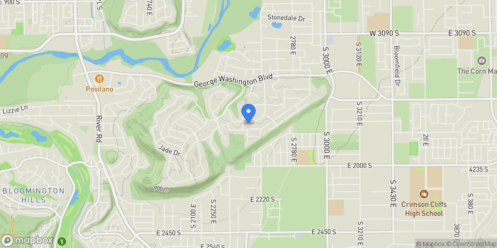 Map showing 2488 Cobalt, St. George, Utah, United States.