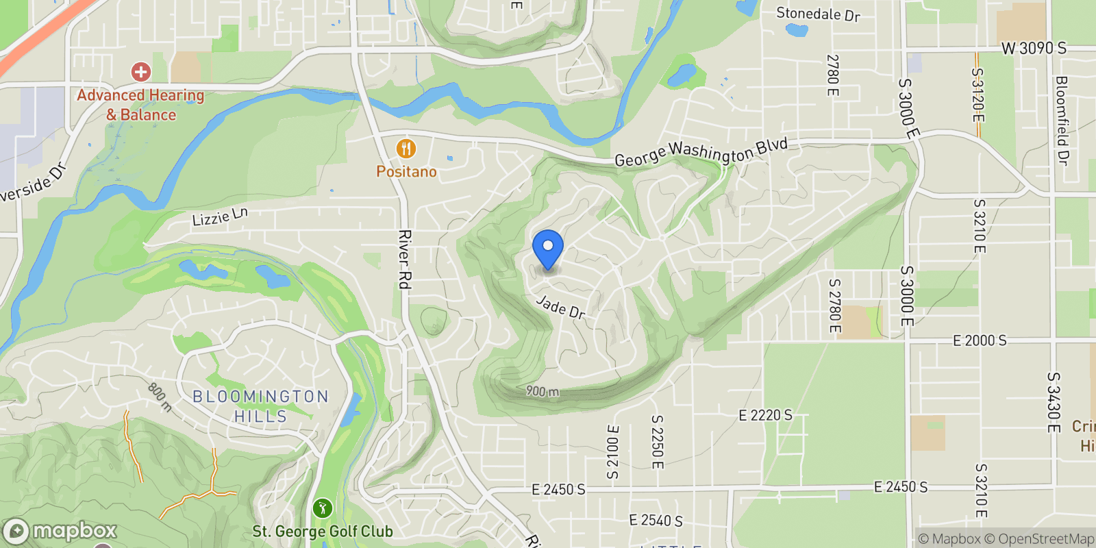 Map showing 1793 View Point, St. George, Utah, United States.