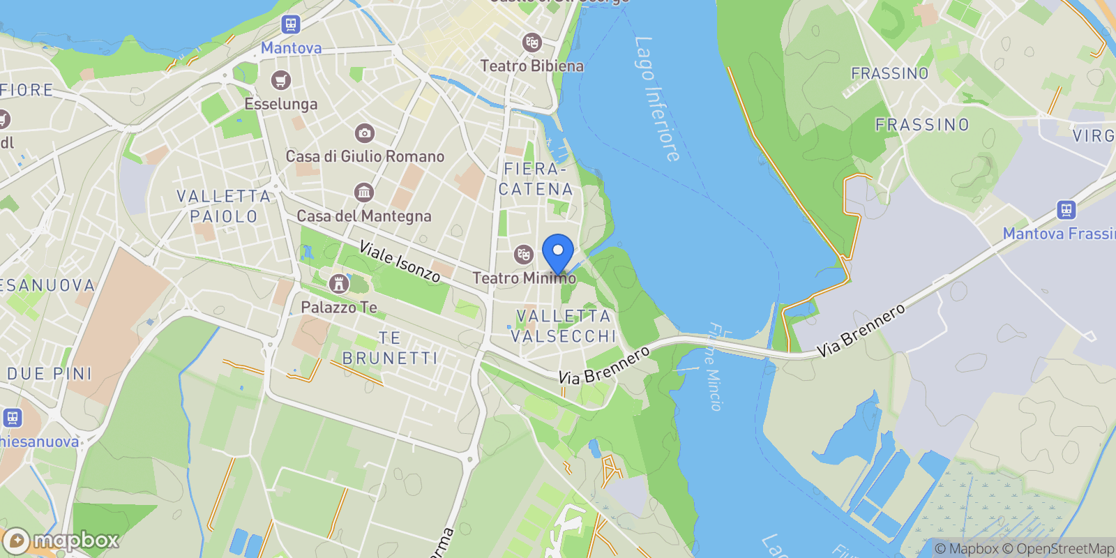 Map showing Mantua, Lombardy, Italy.
