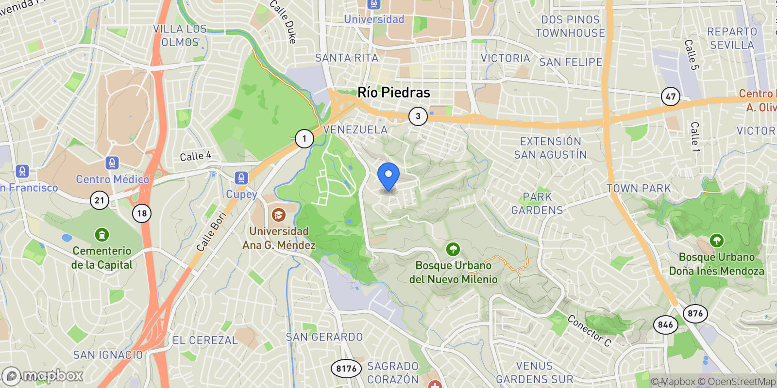Map showing San Juan CALLE A P1 2, San Juan, San Juan, Puerto Rico.