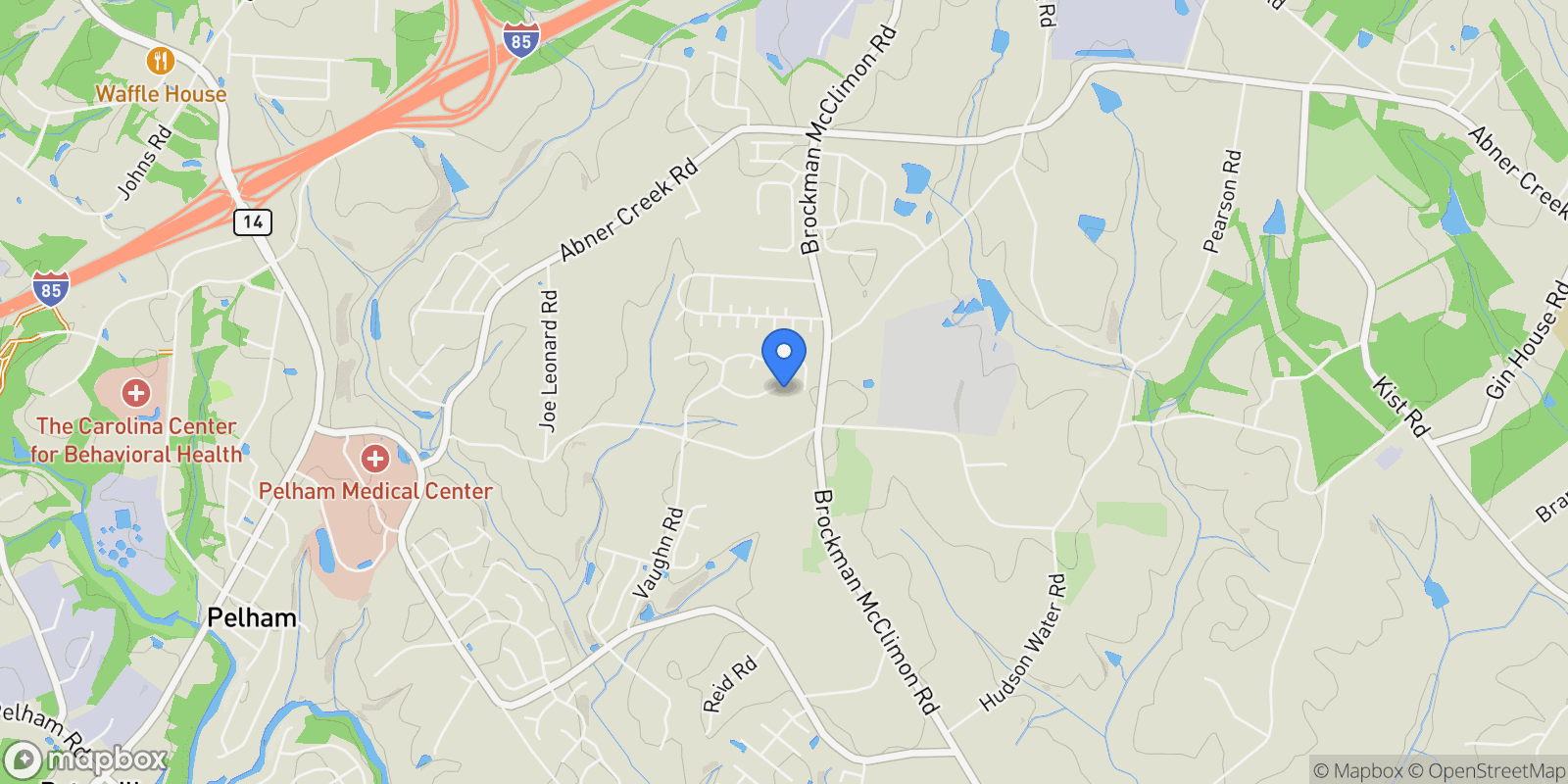 Map showing 630 Rouen Court, Greer, SC 29651, Greer, South Carolina, United States.