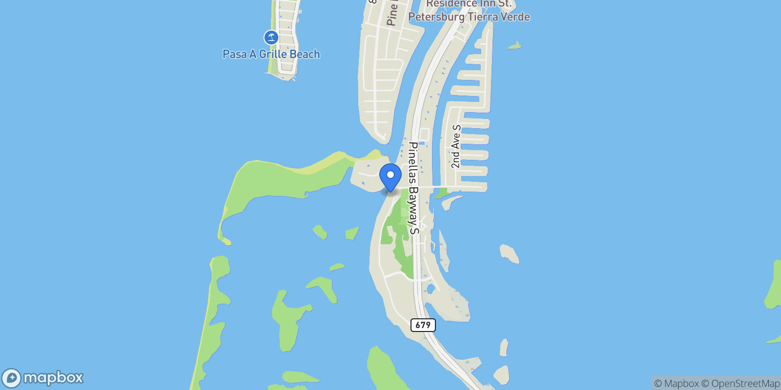 Map showing 1363 OCEANVIEW DRIVE, St. Petersburg, Florida, United States.