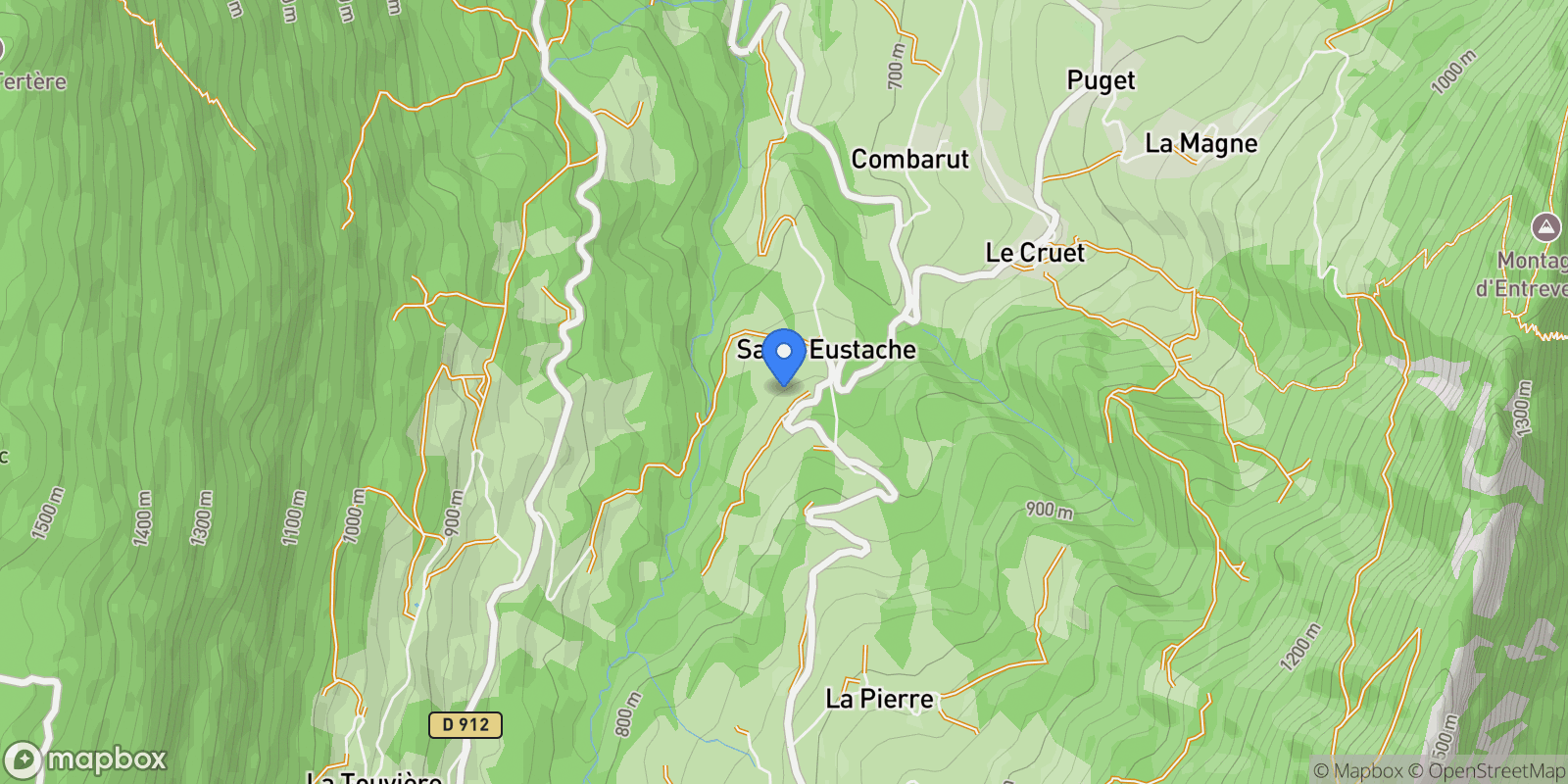 Map showing Saint-Eustache, Auvergne-Rhône-Alpes, France.