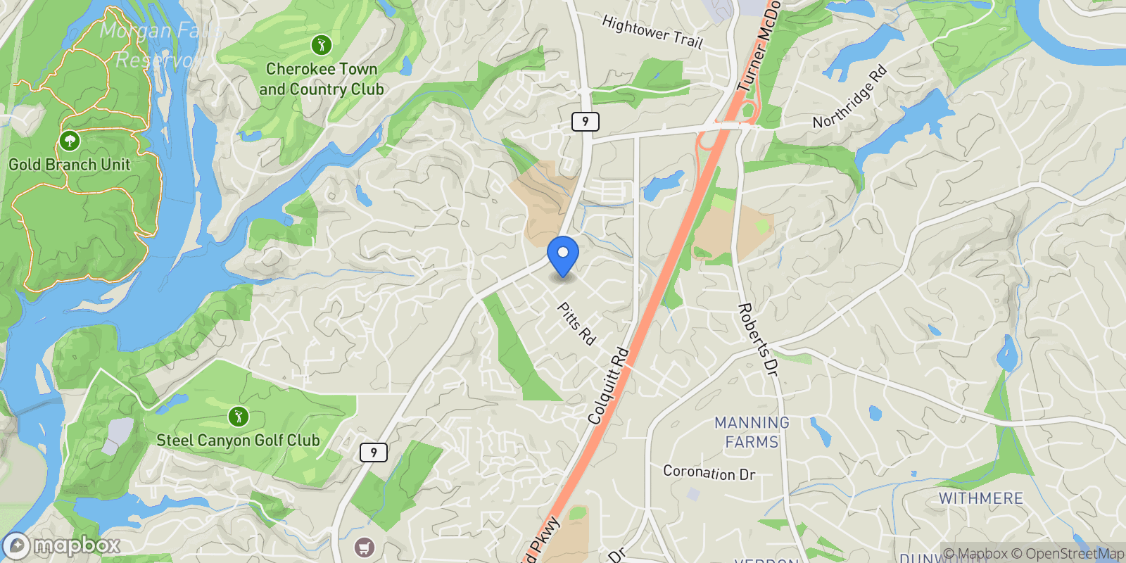Map showing Sandy Springs, Georgia, United States.