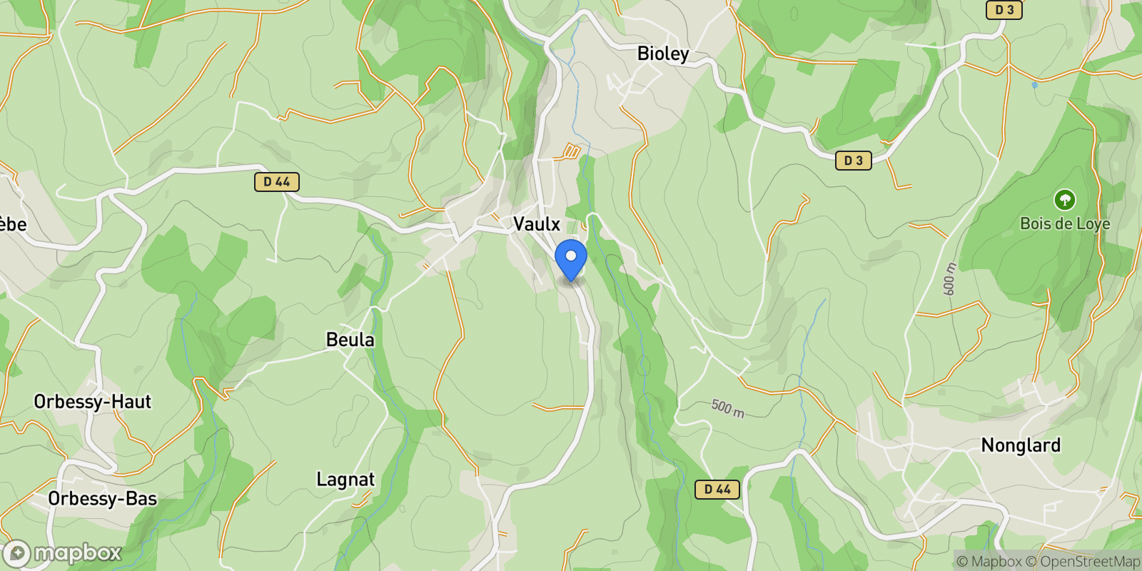 Map showing Vaulx, Auvergne-Rhône-Alpes, France.