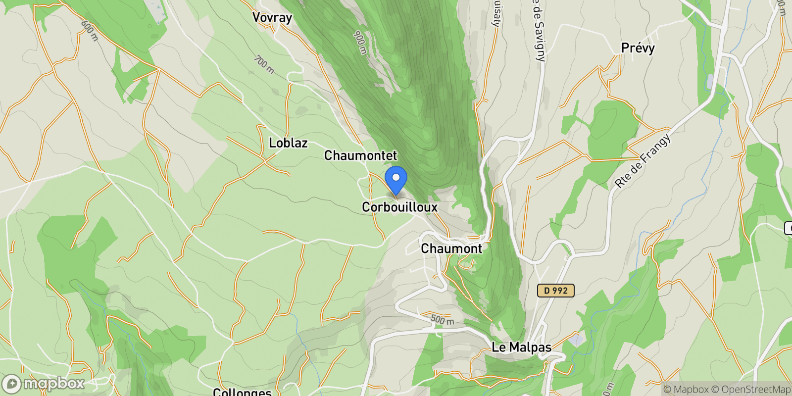 Map showing Frangy, Auvergne-Rhône-Alpes, France.