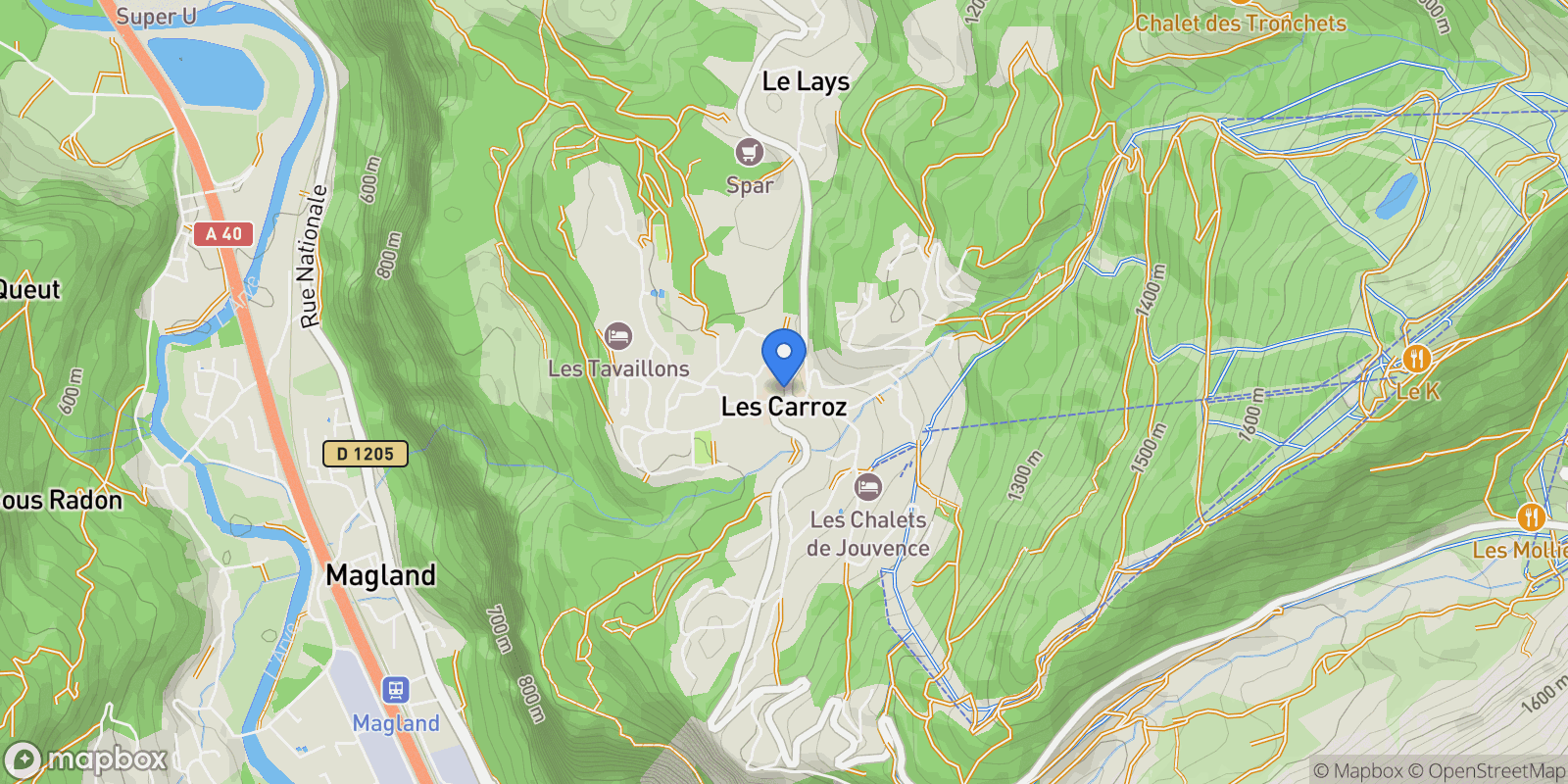 Map showing Arâches-la-Frasse, Auvergne-Rhône-Alpes, France.