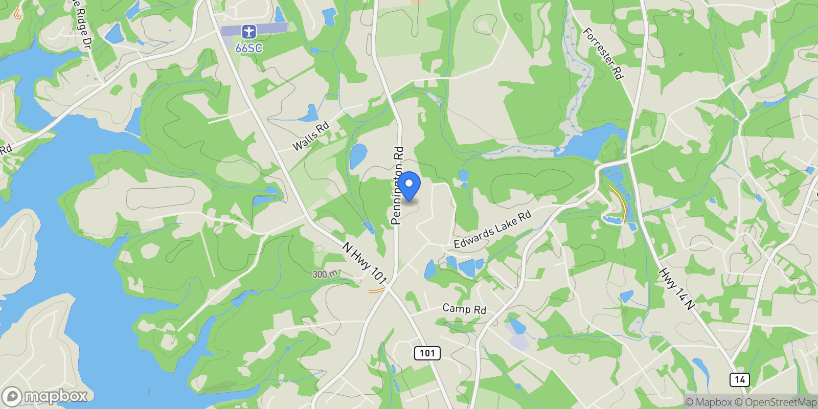 Map showing 3838 Pennington Road, Greer, SC 29651, Greer, South Carolina, United States.