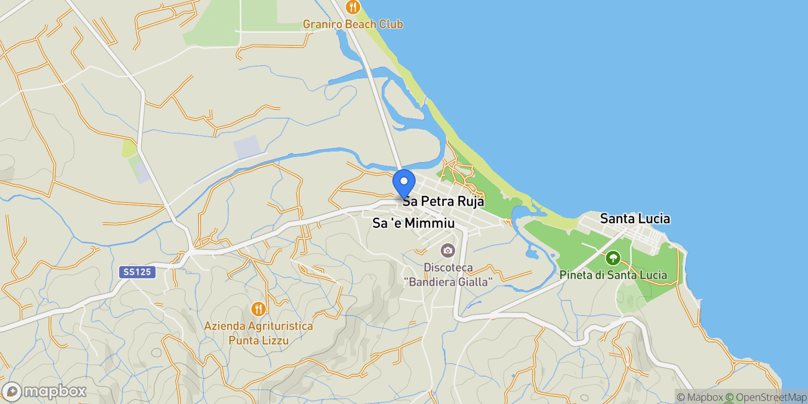Map showing Località Isca e Voes, Iscra E Voes, Sardinia, Italy.