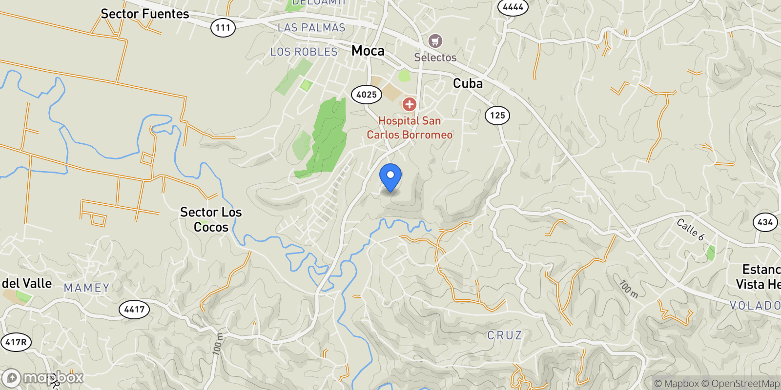 Map showing Guaynabo 833 1904, Moca, Moca, Puerto Rico.