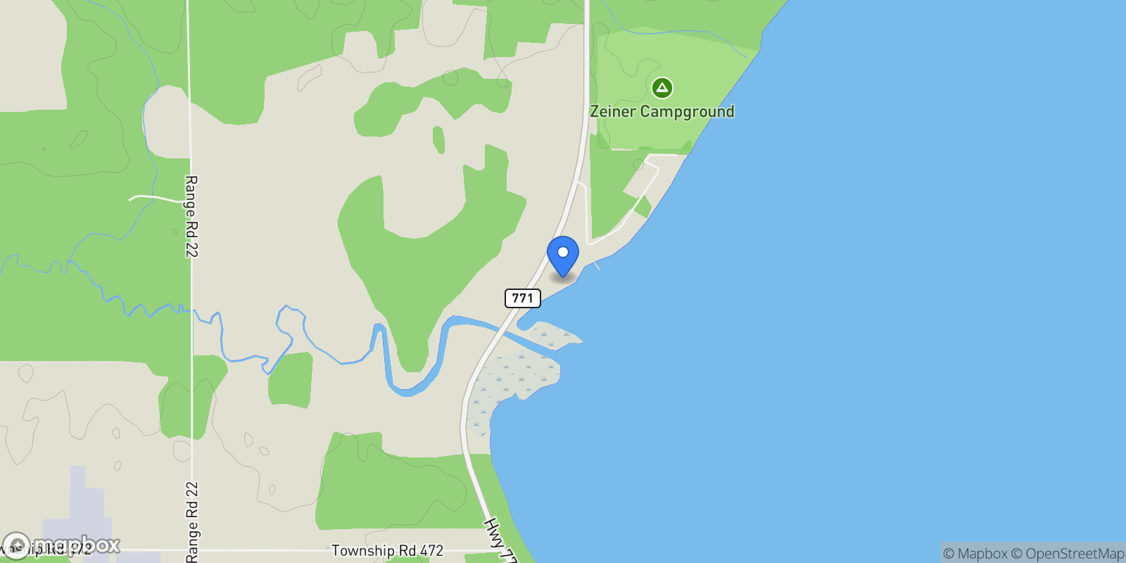 Map showing A 47257 HWY 771, Sundance Beach, Alberta, Canada.