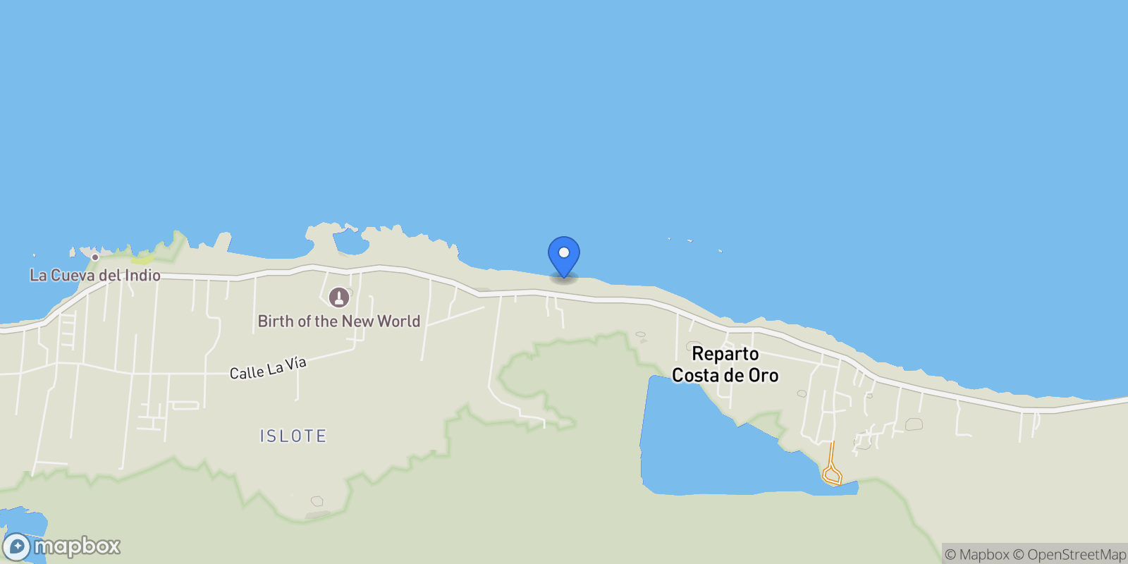 Map showing Arecibo 681 11.7 km, Islote, Puerto Rico.