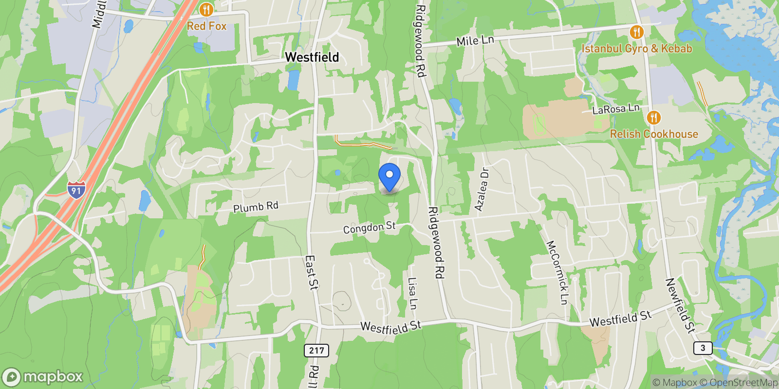Map showing 134 Webster Lane #2-15, Middletown, Connecticut, United States.