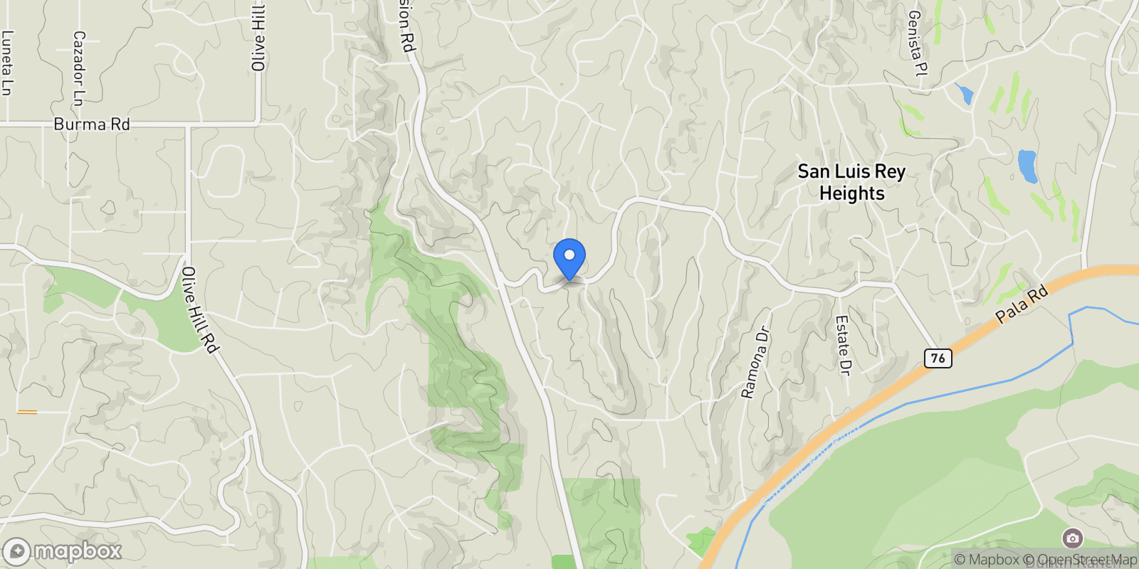 Map showing 1569 Via Monserate, Fallbrook, California, United States.