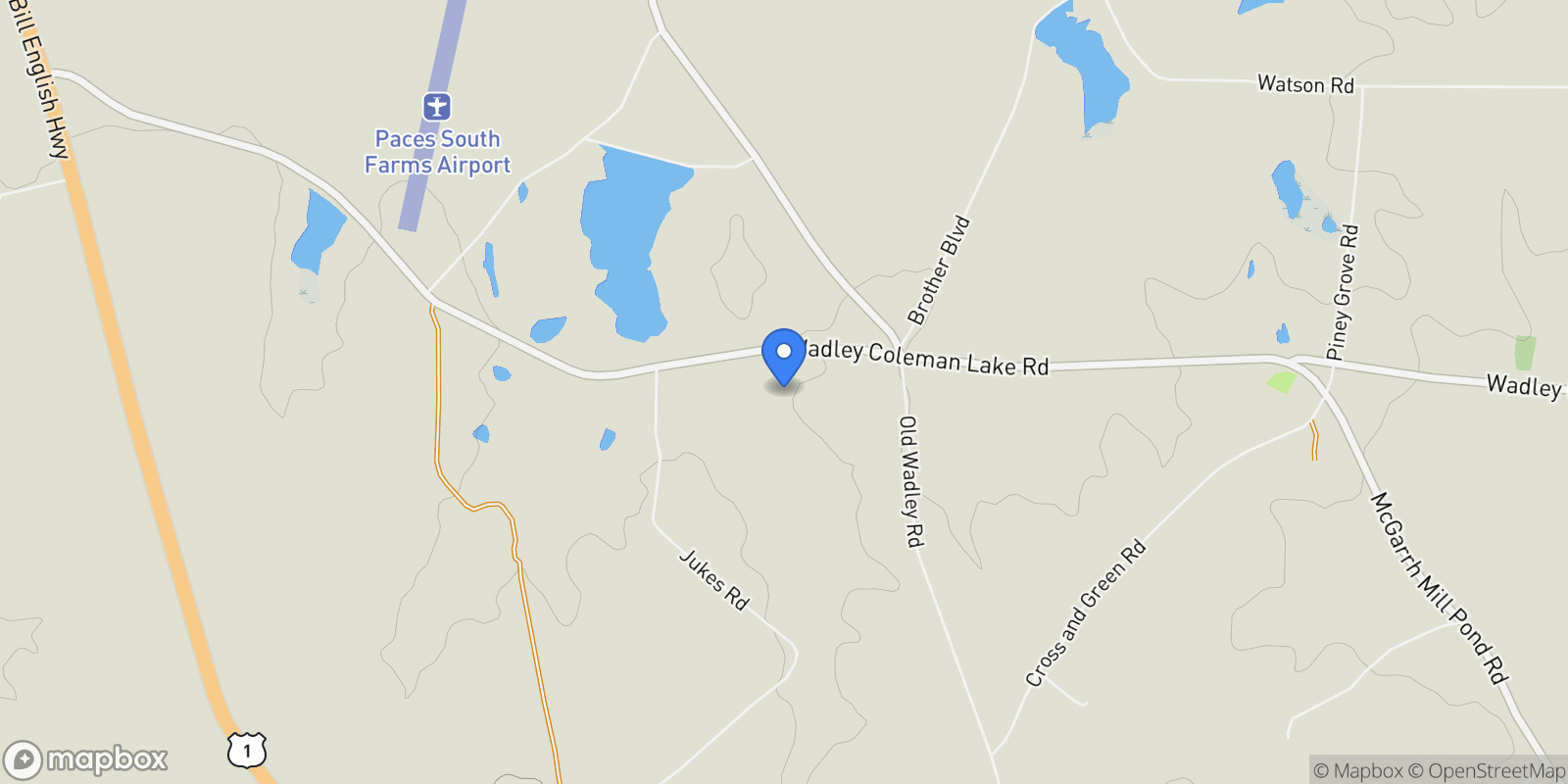 Map showing Midville, Georgia, United States.