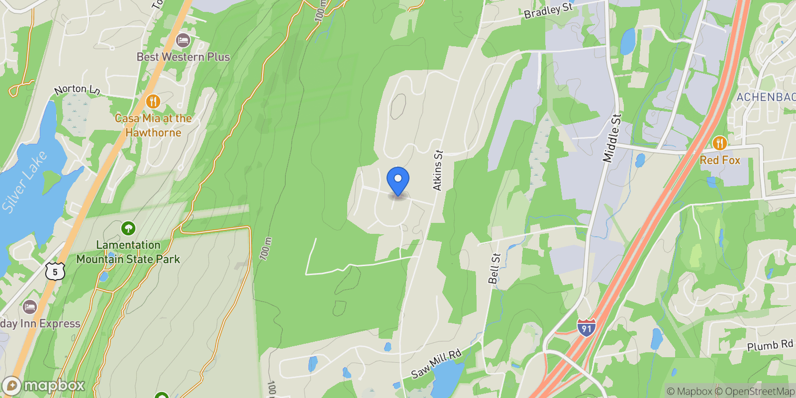 Map showing 79 Brechlin Drive, Middletown, Connecticut, United States.