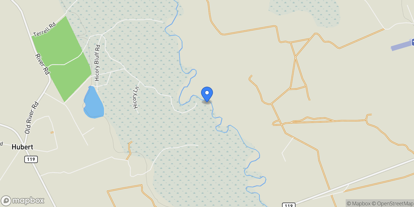 Map showing Brooklet, Georgia, United States.