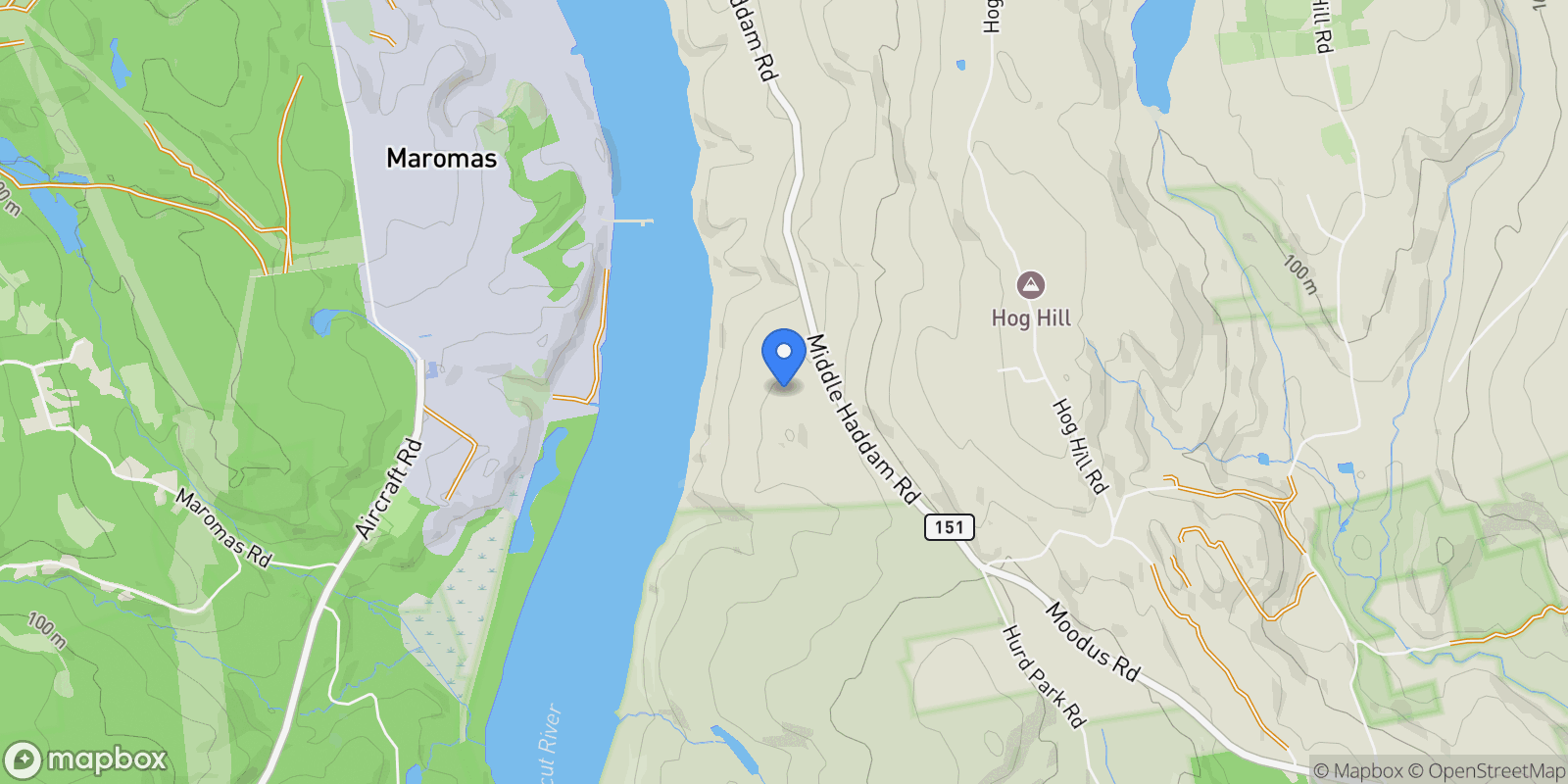 Map showing 3 Freya Lane, East Hampton, Connecticut, United States.