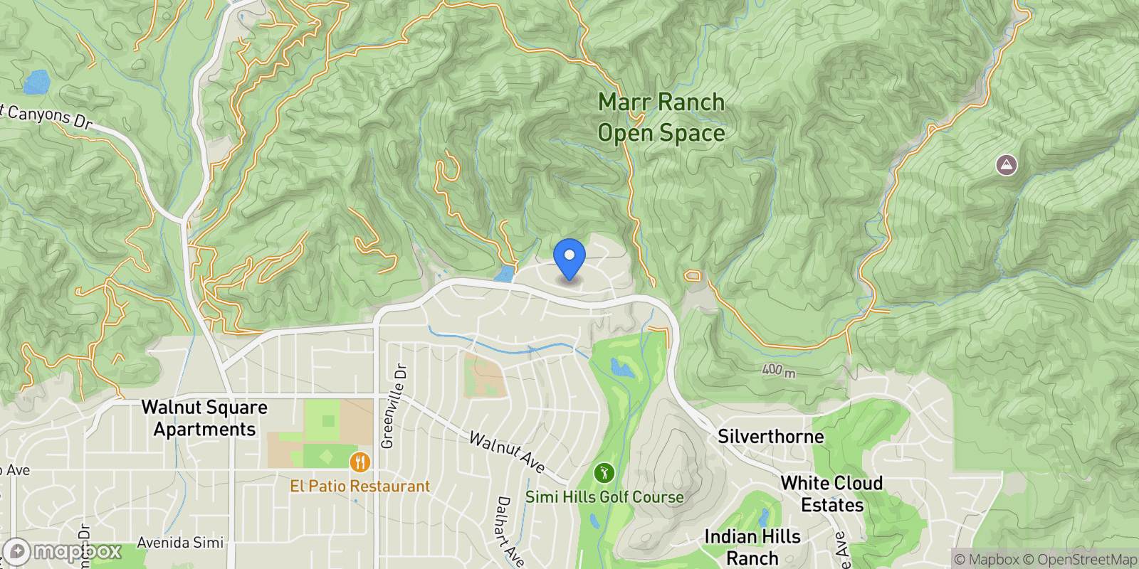 Map showing 4959 Shady Trail, Simi Valley, California, United States.