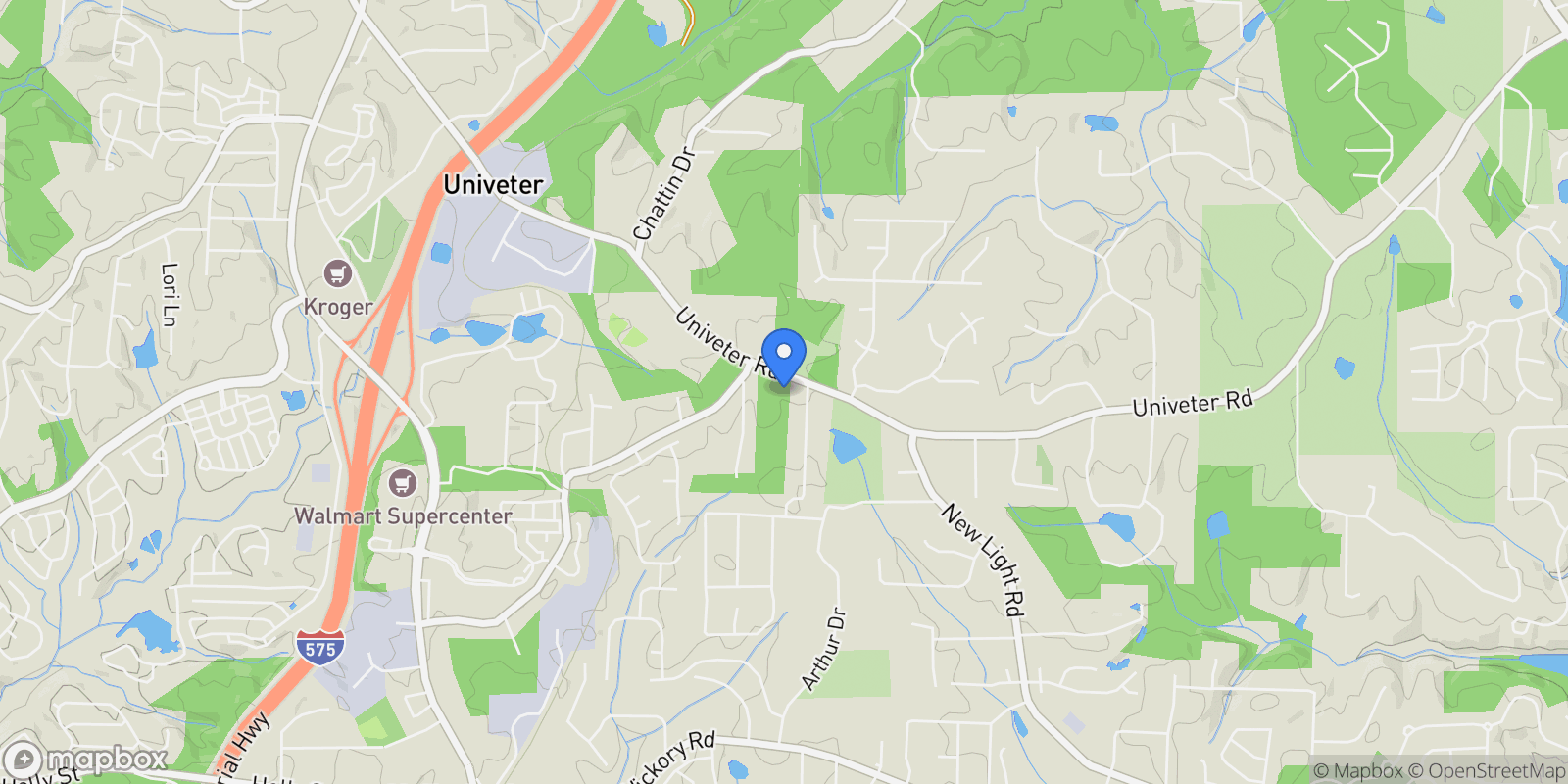 Map showing 204 Knollwood Drive, Canton, Georgia, United States.