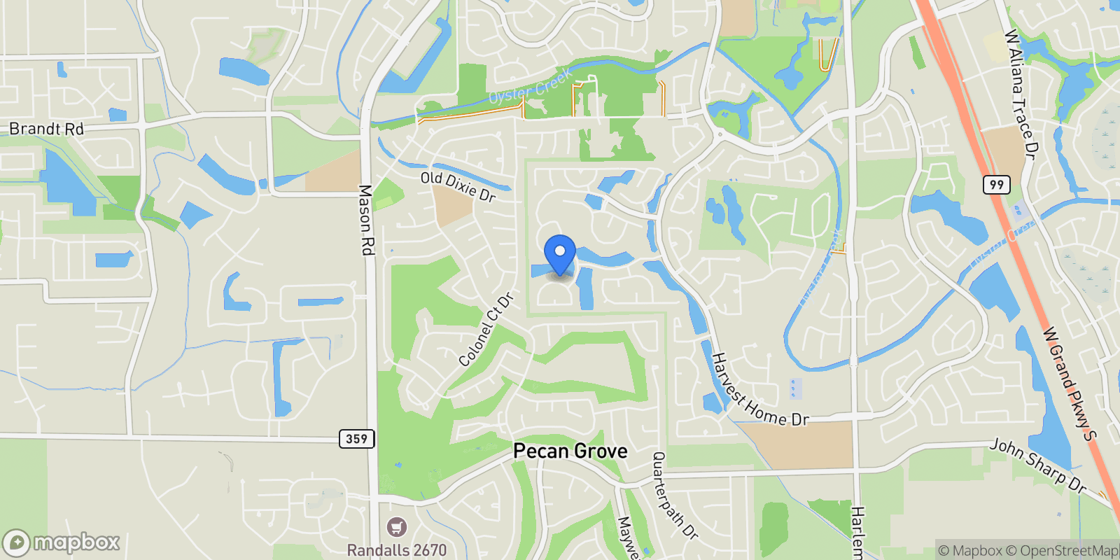 Map showing 1630 Yellow Iris Trail, Richmond, Texas, United States.