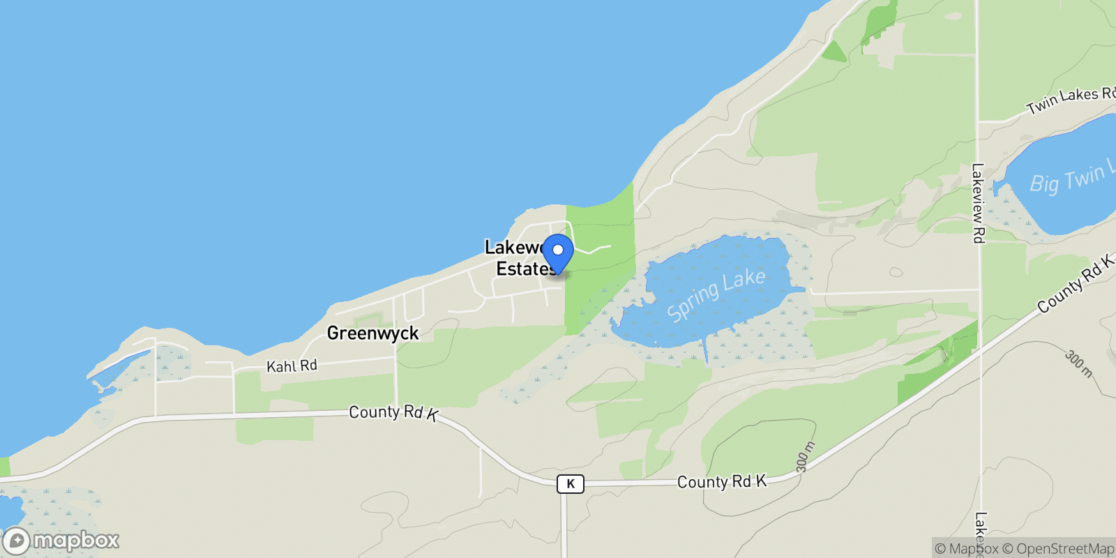 Map showing W2608 Menominee, Markesan, WI 53968, Markesan, Wisconsin, United States.