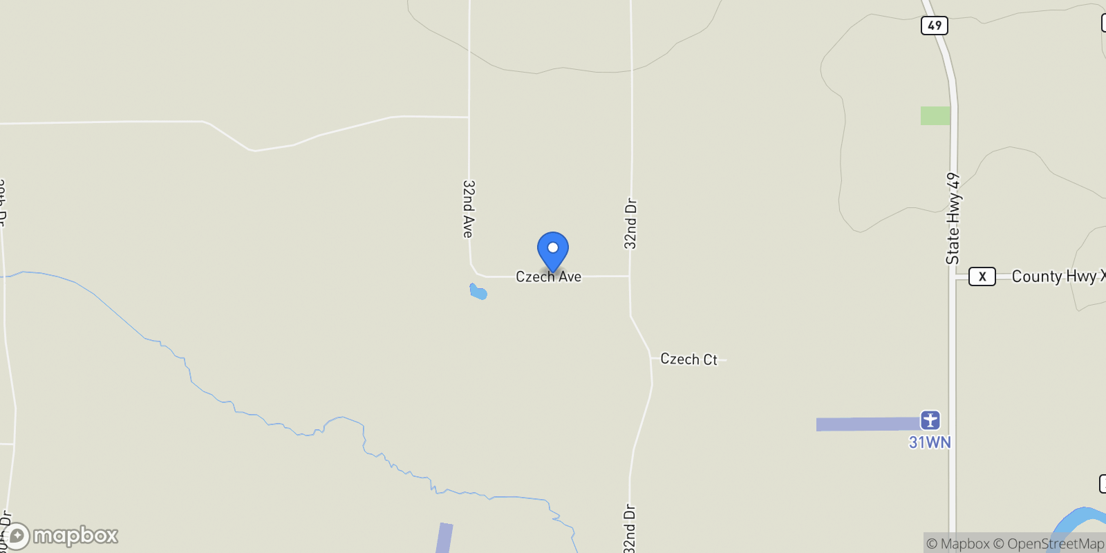 Map showing 72 Ac. Czech, Berlin, WI 54923, Berlin, Wisconsin, United States.