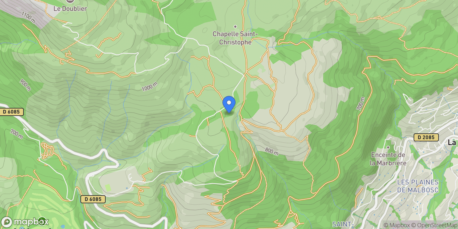 Map showing Grasse, Provence-Alpes-Côte d'Azur, France.