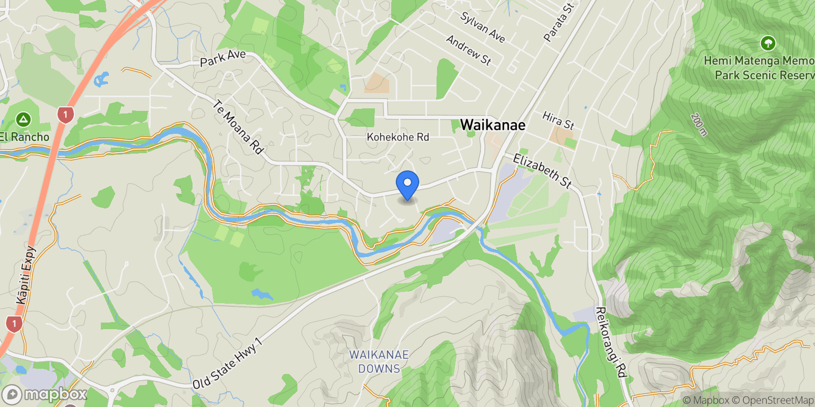 Map showing 10A Sunny Glen Waikanae , Wellington, WGN 5036, Waikanae, Wellington, New Zealand.