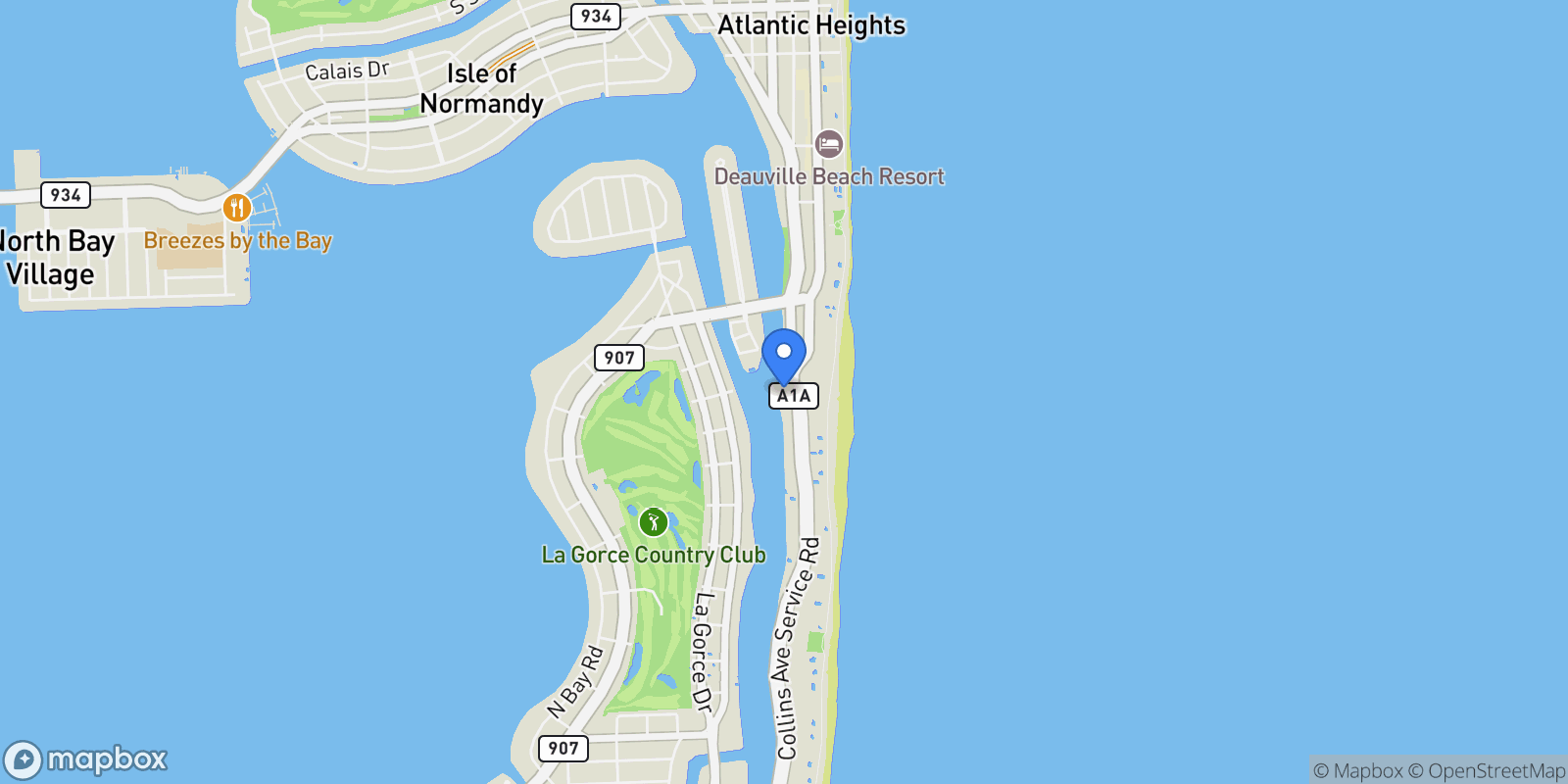 Map showing 5880 Collins Ave, Miami Beach, Florida, United States.