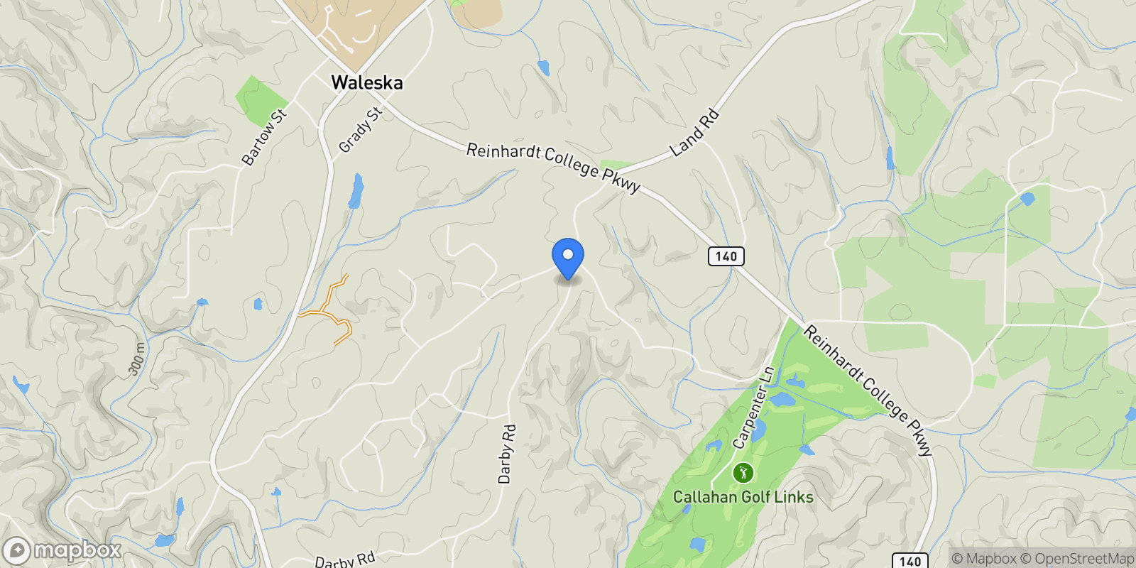 Map showing 1723 Darby Road, Waleska, Georgia, United States.