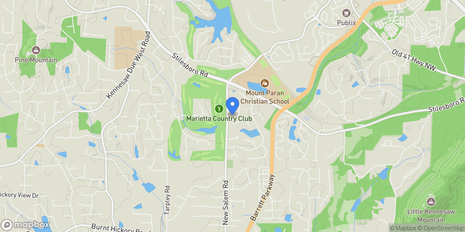 Map showing 2021 Cockrell Pointe NW, Kennesaw, Georgia, United States.