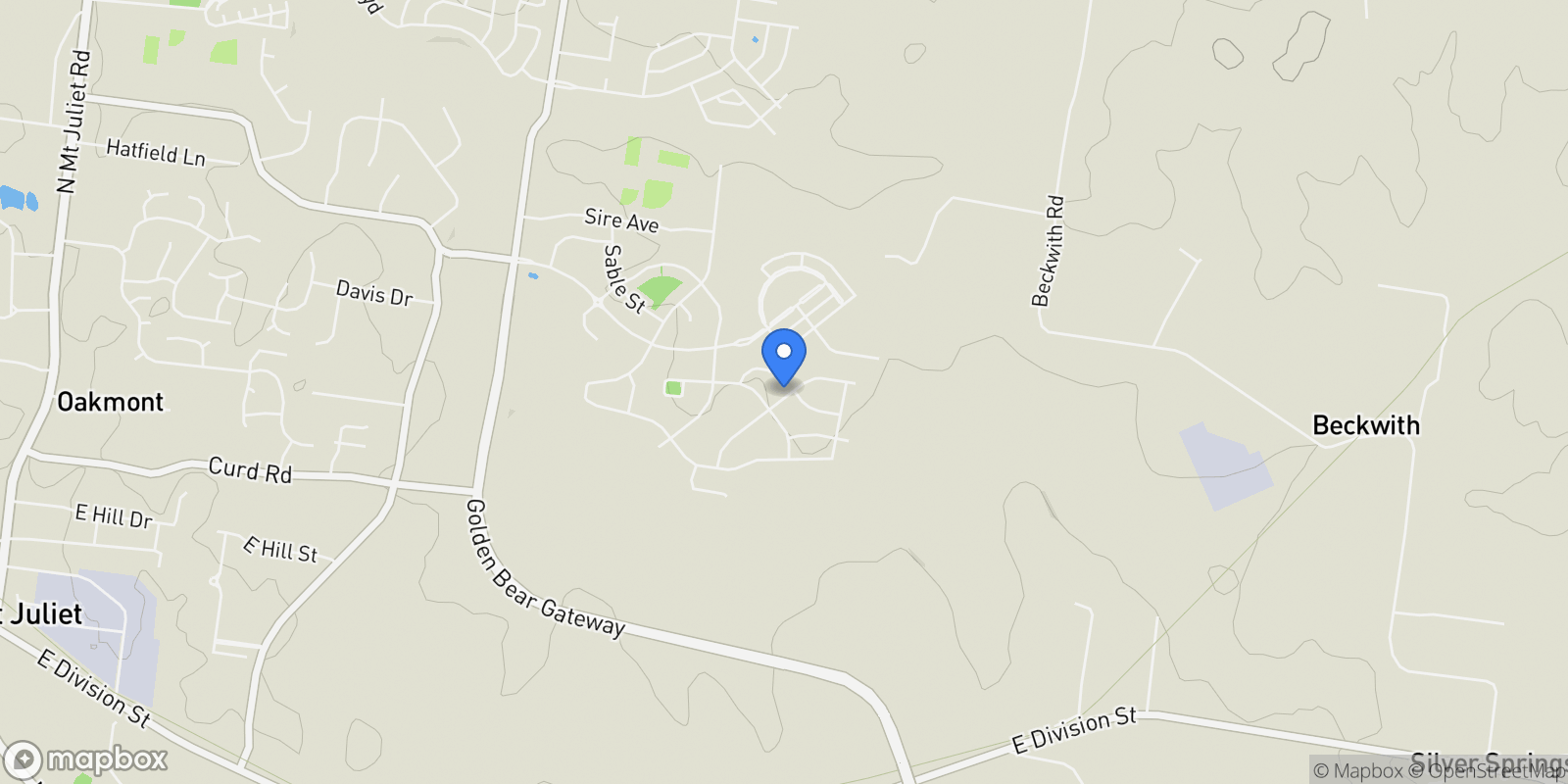 Map showing 1035 Fallow Rd, Mt. Juliet, Tennessee, United States.