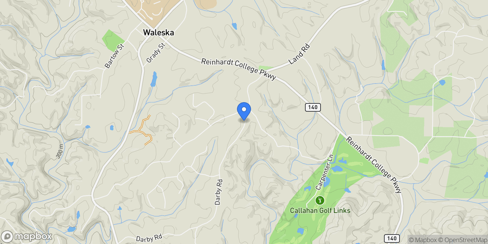 Map showing 1717 Darby Road, Waleska, Georgia, United States.