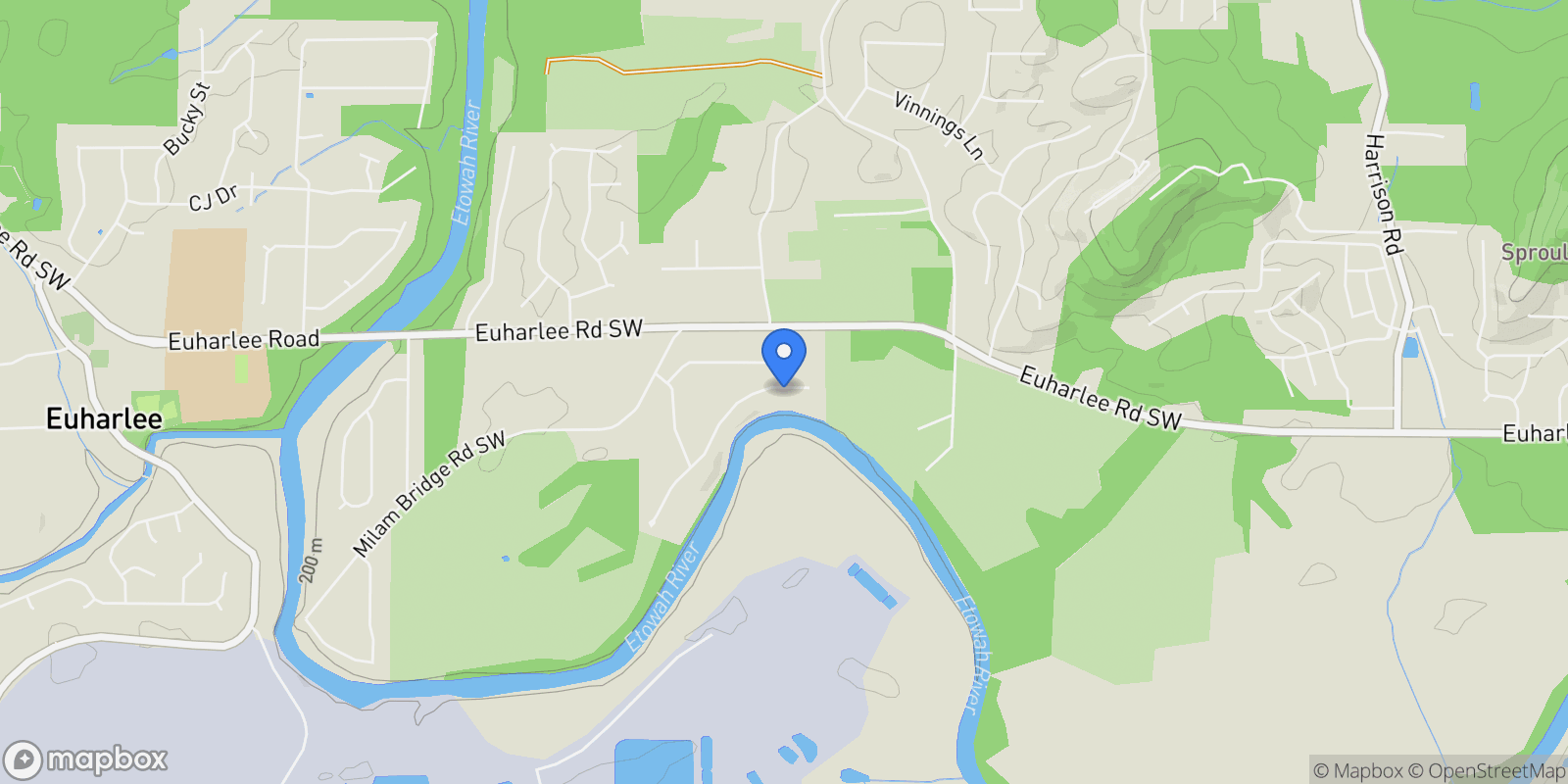 Map showing 27 Linda Road SW, Cartersville, Georgia, United States.