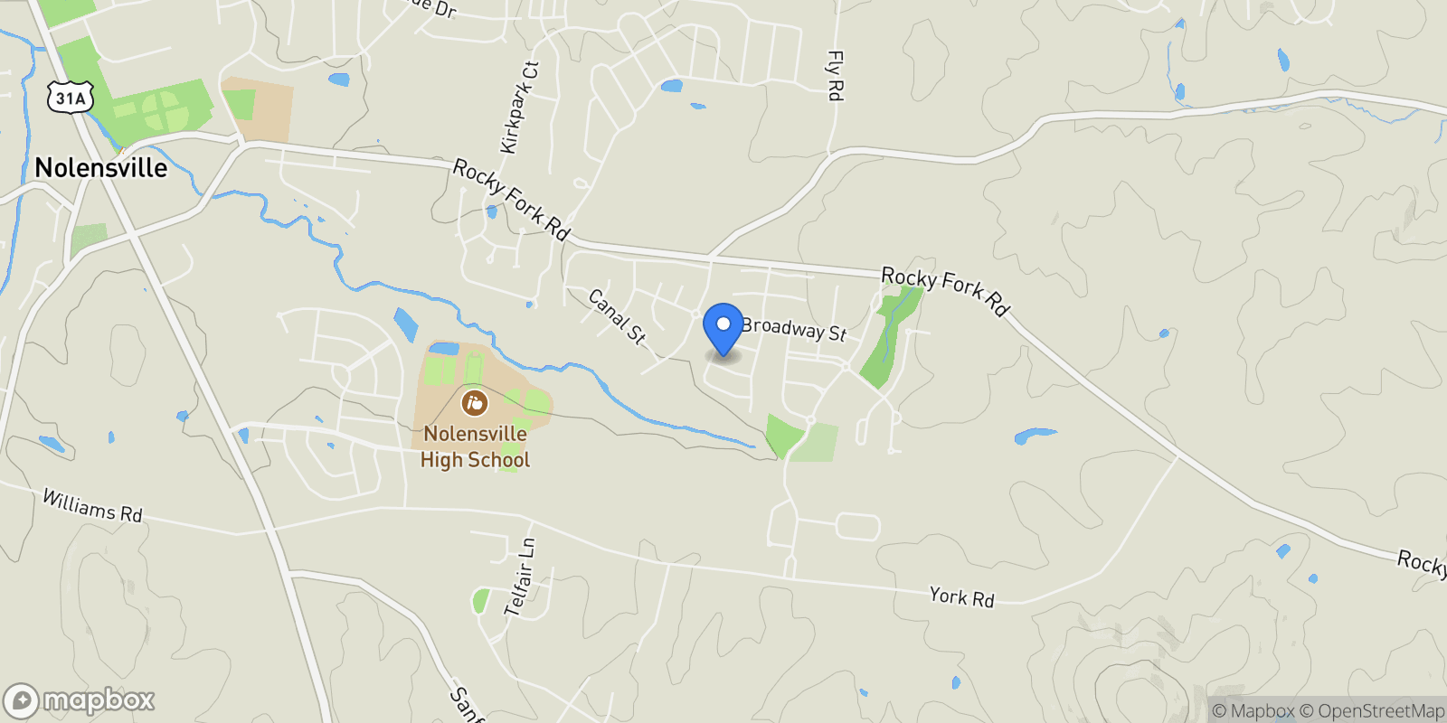 Map showing 3104 Rutgers Pass, Nolensville, Tennessee, United States.