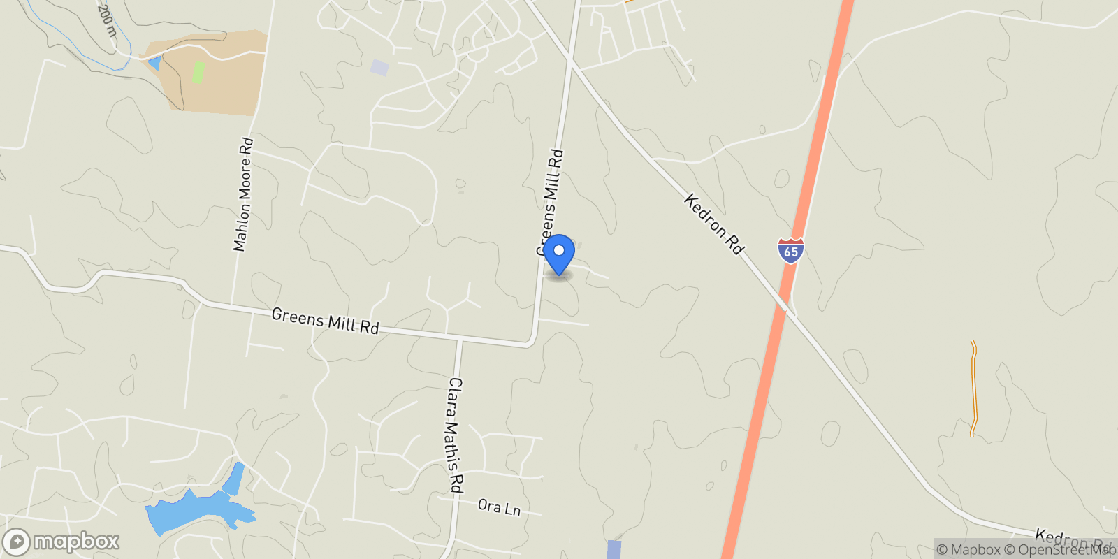 Map showing 3400 Cobblestone Mills Rd, Spring Hill, Tennessee, United States.