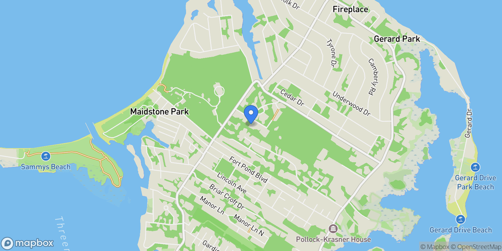 Map showing 10 Deer Path, East Hampton, NY 11937, Springs, New York, United States.